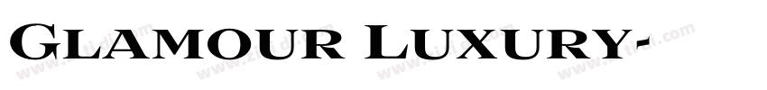 Glamour Luxury字体转换